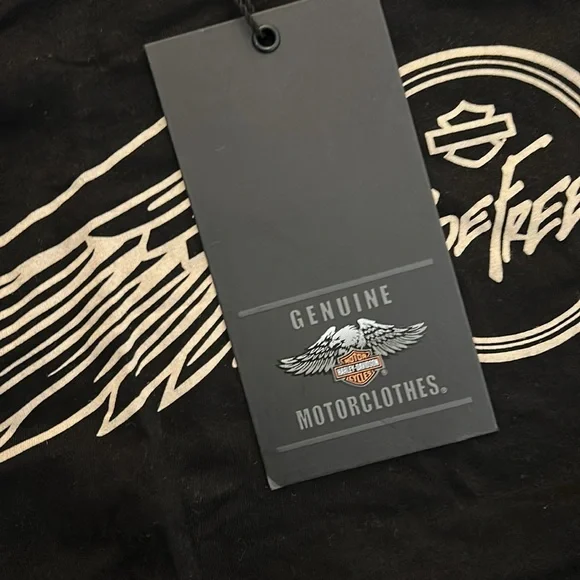 HALREY DAVIDSON Women’s Black T Shirt NWT Large - Picture 3 of 5